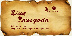 Mina Manigoda vizit kartica